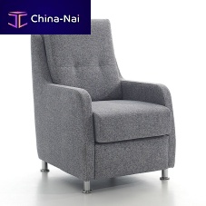 Contemporary armchair Larafabricwith removable cushiongray