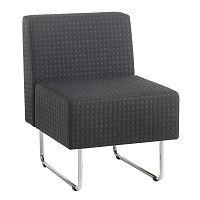 Contemporary fireside chair GAP CAFE fabricchrome steelgray