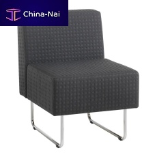 Contemporary fireside chair GAP CAFE fabricchrome steelgray