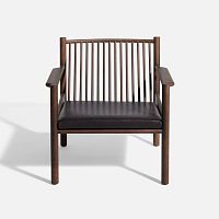 Scandinavian design armchair Ava leathersolid woodash