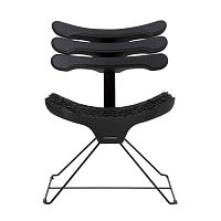 Contemporary fireside chair ESQUELETOsteelplasticsled base