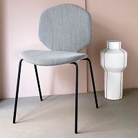 Contemporary chair LOULOUindoorfabricchromed metal
