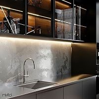 Countertop mixer tap RH-100stainless steelkitchen1-hole
