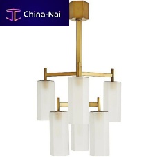 Traditional chandelier JR1995 SOLOMANglasssteel6 light