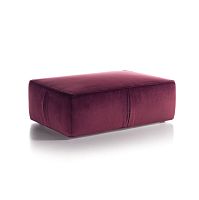 Contemporary ottoman MOONfabricleatherindoor