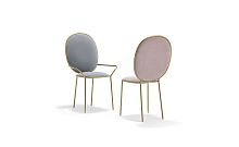 Contemporary chair STAYindoorvelvetleather