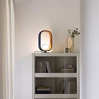 Bedside table lamp FILIPAmetalborosilicate glassleather