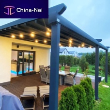 Entryway canopy OPALfor patioaluminumfabric