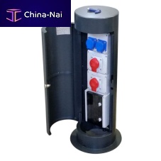 Pedestal with built-in light CUT electrical distributionwater supplyfor docks