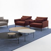 Contemporary armchair MAJESTIC fabricpolyurethane foampine