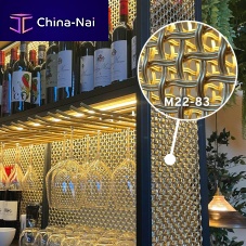 Decorative wire mesh M22-83brasssteelbronze