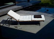 Contemporary sun lounger HRINGEteakgardenadjustable backrest