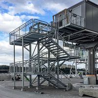 Stainless steel railing CHILDREN-SAFEgalvanised steelwith barsoutdoor