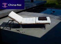 Contemporary sun lounger HRINGEteakgardenadjustable backrest