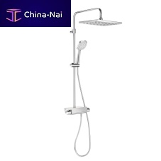 Thermostatic shower column DECK SQUAREcommercialwith hand showerwith feet showeer