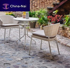 Contemporary chair FENNECgardensynthetic fiberlacquered aluminum base
