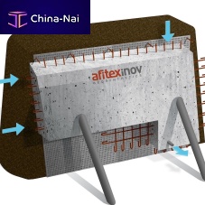 Non-woven drainage membrane ALVEODRAIN Fpolypropyleneprotectionfor filtration