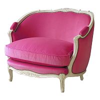 Louis XV style armchair MARQUISE GONDOLA fabricbeechwith removable cushion