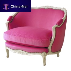 Louis XV style armchair MARQUISE GONDOLA fabricbeechwith removable cushion
