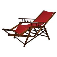 Vintage chaise longue fabricteakbeech