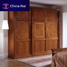 Traditional wardrobe D 707cherrywoodsliding doormirrored