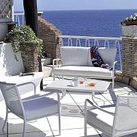 Contemporary sofa ATHENAgardenacrylic fabricwhite