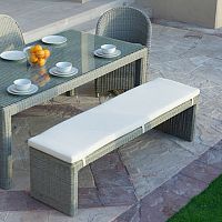Contemporary garden bench HILOrattan
