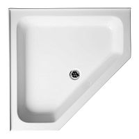 Corner shower base E7084recessedceramiccomposite