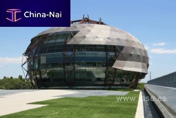 Metal frame tensile structure for facaderooffor industrial applications