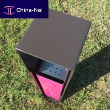 Pedestal ashtray &COgalvanised steelCOR-TEN® steelfor outdoor use