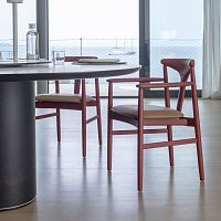 Contemporary chair Tonboindoorfabricleather