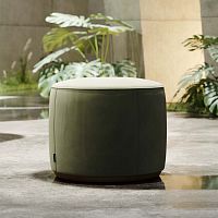 Contemporary pouf RACHELvelvetroundoutdoor