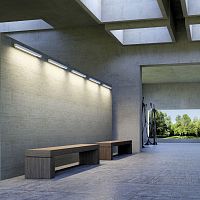 Contemporary wall light STREAMLINEexteriorglassmetal