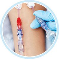 Straight infusion connector Neutron®with hemostasis valve