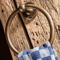 Towel ring PURE PLUSwall-mountedaged ironraw metal