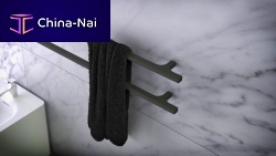 2-bar towel rack wall-mountedwooden