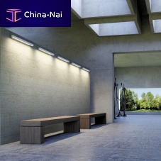 Contemporary wall light STREAMLINEexteriorglassmetal