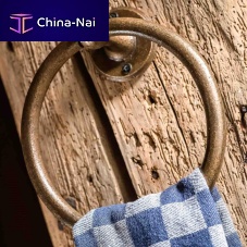 Towel ring PURE PLUSwall-mountedaged ironraw metal