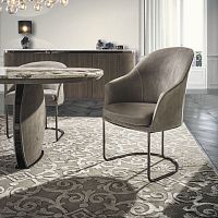 Contemporary chair LILY indoorfabricmetal base