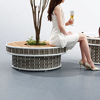 Teak planter SHENZHOU Xwickeraluminumround