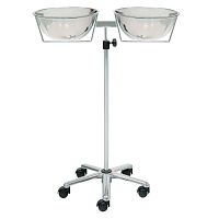 Double bin surgical basin stand 22200trolley-mounted