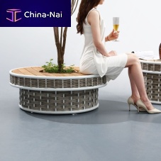 Teak planter SHENZHOU Xwickeraluminumround