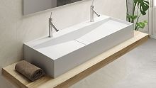 Countertop washbasin DINAMARCASolid Surfaceantibacterialdouble