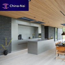 Contemporary kitchen Seaside Resortbrushed stainless steelislandhidden