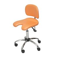 Dental stool FD-215, FD-235height-adjustablewith backreston casters