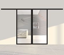 Aluminum sliding system Slideways 5730 - Doubleglass doorconcealed runnerwall-mounted