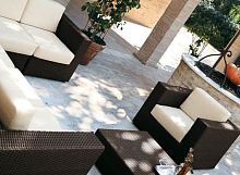 Contemporary armchair BAHIAresin wickergarden