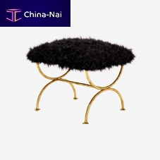 Unique design ottoman SENSAIbrasssquareupholstered