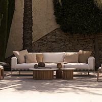 Contemporary sofa NATAl ALUoutdoorfabricbeige
