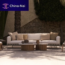 Contemporary sofa NATAl ALUoutdoorfabricbeige